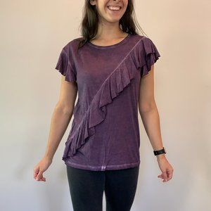 Purple Ruffle Blouse